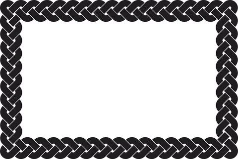 Celtic knot frame, black Stock Illustration