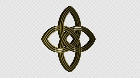 Celtic knot georgian style on transparent background animation. 4K footage Stock Footage 288590807