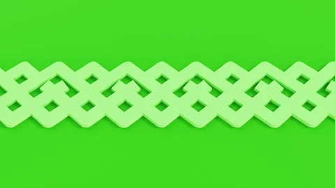 Celtic Knot green color - Loop footage with copy space Stock Footage 302838362