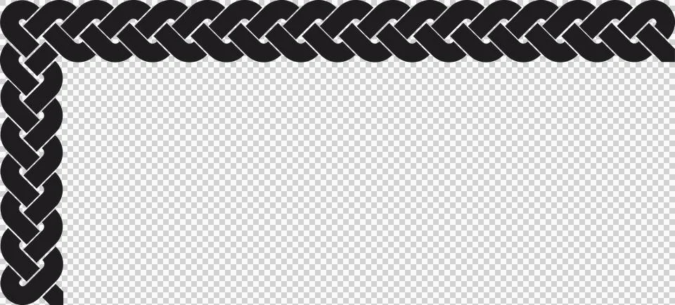Celtic knot L-shaped frame, black Иллюстрация