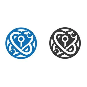 Celtic knot leaf circle vector illustration pro Vector logo design Stock Illustration