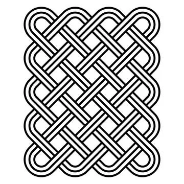 Celtic knot pattern, black interlace, Intricate Celtic knot geometric loop Stock Illustration