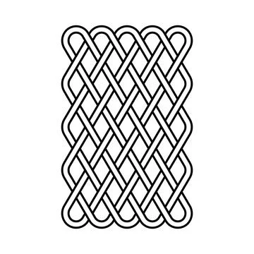 Celtic Knot Pattern with Interwoven Black Lines for laser cnc 스톡 일러스트
