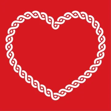 Celtic knot pattern red heart shape - love, St Patrick's Day, Valentines Stock Illustration