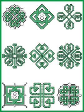 Celtic knot selection Stock Illustration