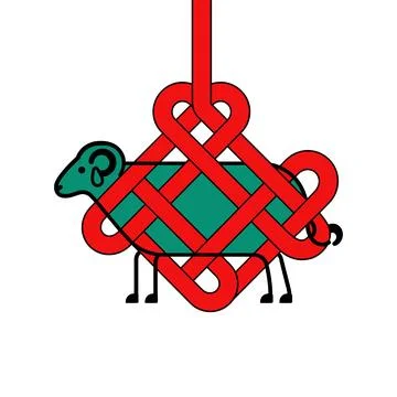 Celtic Knot Sheep Illustration Stock Illustration