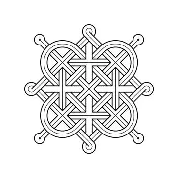 Celtic Knot - Single Chain - Diagonal Rods Stock Illustration