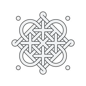 Celtic Knot - Single Chain - Loops Stock Illustration