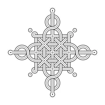 Celtic Knot - Single Chain - Wands Stock Illustration