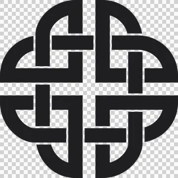 Celtic knot symbol, black Illustrazione stock