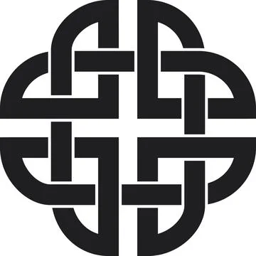 Celtic knot symbol, black Stock Illustration