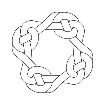Celtic knot trinity heart love endless vector on white background for tatto.. Stock Illustration
