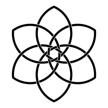 Celtic knot trinity on white background for tattoo symbol religion icon logo. Stock Illustration