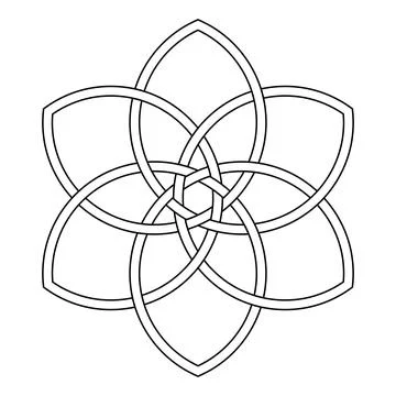 Celtic knot trinity on white background for tattoo symbol religion icon logo. Stock Illustration