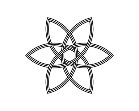 Celtic knot trinity on white background for tattoo symbol religion icon logo. Stock Illustration