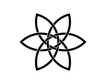 Celtic knot trinity on white background for tattoo symbol religion icon logo. Stock Illustration