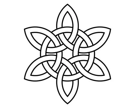 Celtic knot trinity on white background for tattoo symbol religion icon logo. Stock Illustration