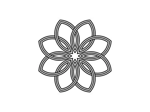Celtic knot trinity on white background for tattoo symbol religion icon logo. Stock Illustration