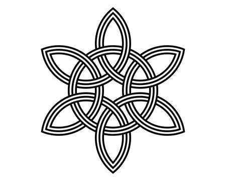 Celtic knot trinity on white background for tattoo symbol religion icon logo. Stock Illustration