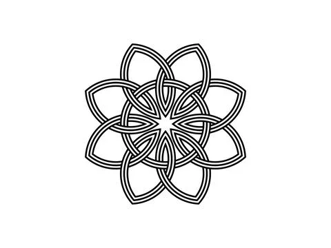 Celtic knot trinity on white background for tattoo symbol religion icon logo. Stock Illustration