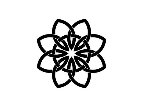 Celtic knot trinity on white background for tattoo symbol religion icon logo. Stock Illustration