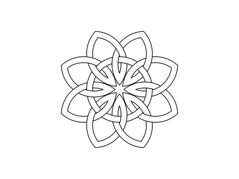 Celtic knot trinity on white background for tattoo symbol religion icon logo. Stock Illustration