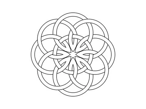 Celtic knot trinity on white background for tattoo symbol religion icon logo. Stock Illustration