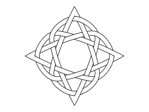 Celtic knot trinity on white background for tattoo symbol religion icon logo. Stock Illustration