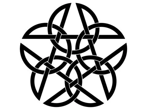 Celtic knot trinity on white background for tattoo symbol religion icon logo. Stock Illustration