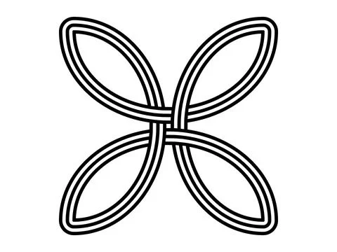 Celtic knot trinity on white background for tattoo symbol religion icon logo. Stock Illustration