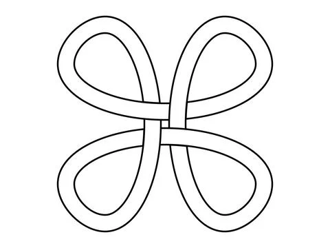 Celtic knot trinity on white background for tattoo symbol religion icon logo. Stock Illustration