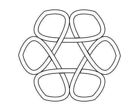 Celtic knot trinity on white background for tattoo symbol religion icon logo. Stock Illustration
