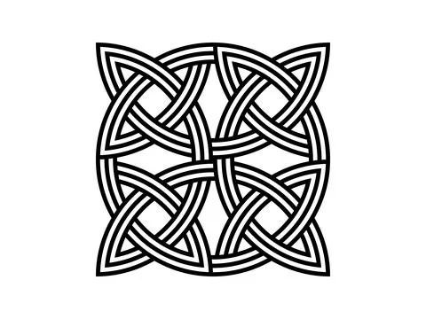 Celtic knot trinity on white background for tattoo symbol religion icon logo. Stock Illustration