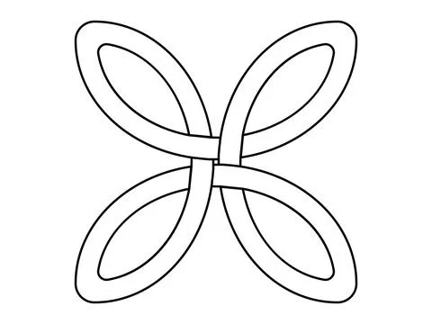 Celtic knot trinity on white background for tattoo symbol religion icon logo. Stock Illustration