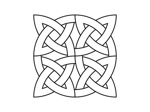 Celtic knot trinity on white background for tattoo symbol religion icon logo. Stock Illustration