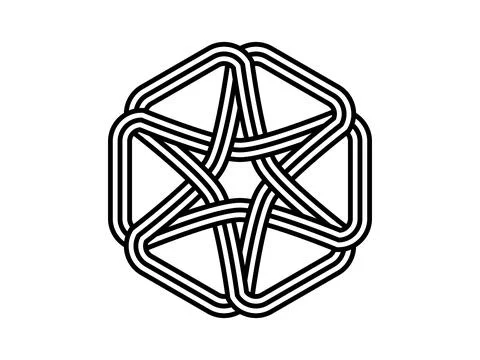 Celtic knot trinity on white background for tattoo symbol religion icon logo. Stock Illustration