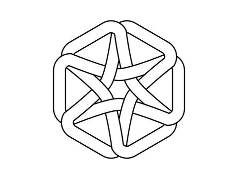 Celtic knot trinity on white background for tattoo symbol religion icon logo. Stock Illustration