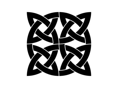 Celtic knot trinity on white background for tattoo symbol religion icon logo. Stock Illustration