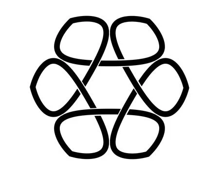 Celtic knot trinity on white background for tattoo symbol religion icon logo. Stock Illustration