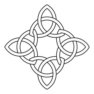 Celtic knot trinity on white background for tattoo symbol religion icon logo. Stock Illustration