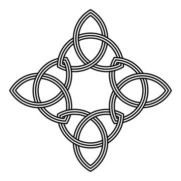 Celtic knot trinity on white background for tattoo symbol religion icon logo. Stock Illustration