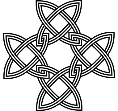 Celtic knot trinity on white background for tattoo symbol religion icon logo. Stock Illustration