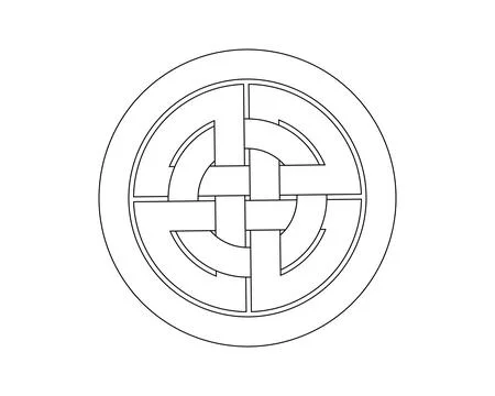 Celtic knot trinity on white background for tattoo symbol religion icon logo. Stock Illustration