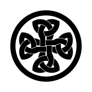 Celtic knot trinity on white background for tattoo symbol religion icon logo. Stock Illustration