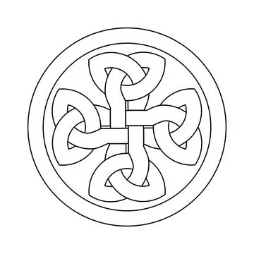 Celtic knot trinity on white background for tattoo symbol religion icon logo. Stock Illustration