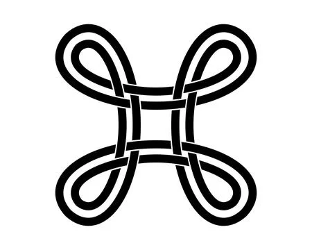 Celtic knot trinity on white background for tattoo symbol religion icon logo. Stock Illustration