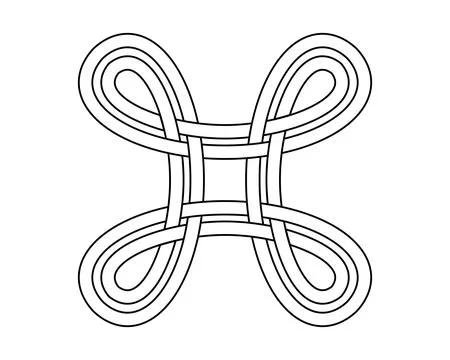 Celtic knot trinity on white background for tattoo symbol religion icon logo. Stock Illustration