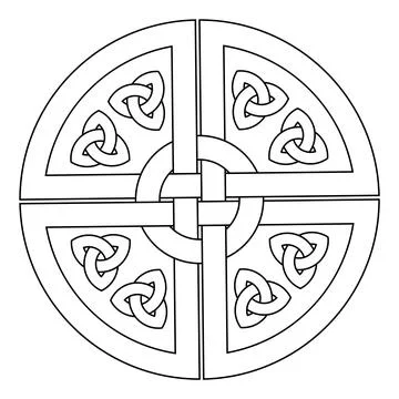Celtic knot trinity on white background for tattoo symbol religion icon logo. Stock Illustration