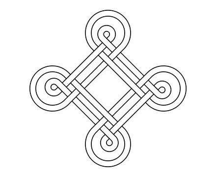 Celtic knot trinity on white background for tattoo symbol religion icon logo. Stock Illustration
