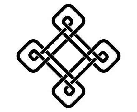 Celtic knot trinity on white background for tattoo symbol religion icon logo. Stock Illustration